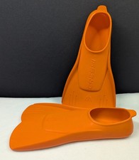 Used Cressi Kids Mini Light Floating Swim Fins - Orange Size Kids 13.5, 32-33 EU