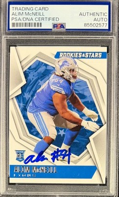 ALIM MCNEILL SIGNED 2021 PANINI ROOKIES & STARS 175 PSA/DNA AUTO 577