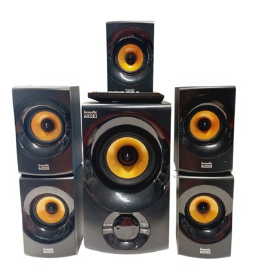 Acoustic Audio Home 5.1 Speaker System with Bluetooth/USB/Aux/SD Inputs/Remote 