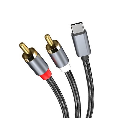 Type-C to RCA Audio Cable DAC Converter for iPad Samsung Google OnePlus