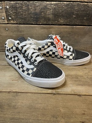 VANS Old Skool 9.5 Confetti Checkerboard Glitter Shinny Women Shoes VN0A4U3B2NA