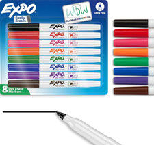 EXPO Dry Erase Markers, Low Odor Ink, Assorted Colors, Ultra Fine Tip, 8 Count -