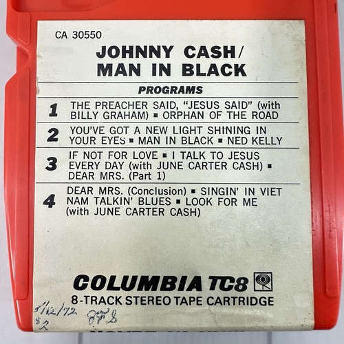 Johnny Cash Man In Black CA 30550 8-Track Cartridge 1971 - Foto 6 di 9