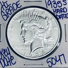 1935 S SILVER PEACE DOLLAR AUTHENTIC HIGH GRADE COIN U.S.MINT RARE KEY DATE 5047
