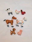 Vintage Fisher Price 1980s  Farm Animals Lot Of 7 w/ For Playset #117 Or #915