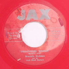BROWNIE MCGHEE: dissatisfied woman  / strangers blues JAX 7" Single 45 RPM
