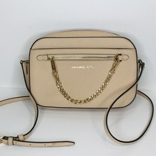 Michael Kors Jet Set Large East West Zip Chain Crossbody/ Powder Blush/ Leather