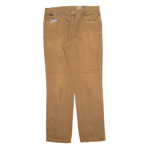Wrangler Texas Jeans Elasticizzati Uomo Con Cintura In Pelle - Regular Fit, Gamba Dritta, Nero O Marrone - 3