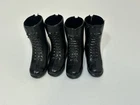 Vintage GI Joe Black Boots Replacement Tall Black Set Of 2 Pairs Action Figure
