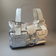 Dog Cat Designer Bag Carrier Silver Studs Small Custom Made