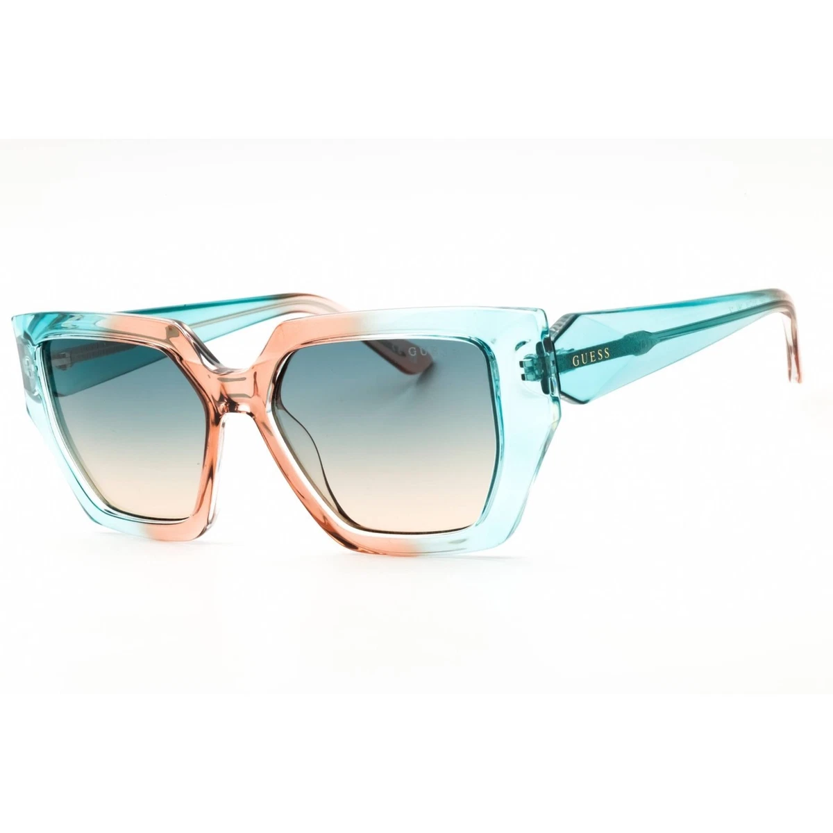 NWT Guess GU00217-10W Light Nickeltin Cat Eye 59mm Sunglasses GUESS Blue Blue Sunglasses for Women for sale | eBay main image 3