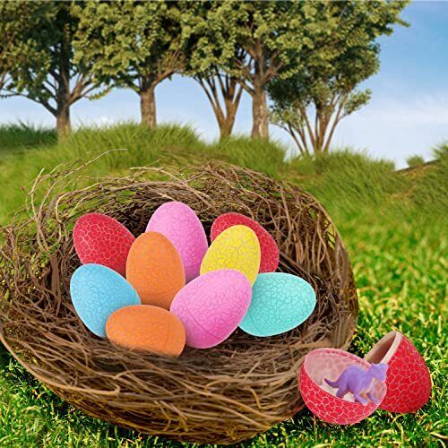12 Dinosaur Eggs Toys, Surprise Pack with 12 Unique Dinosaur Figures,Goodie - Picture 2 of 7