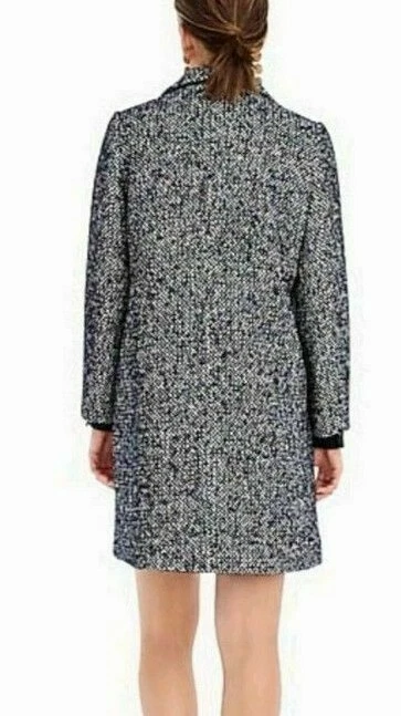 New J.Crew Daphne Topcoat In Italian Tweed Jacket Sz 6 Navy
