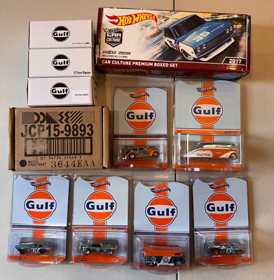 Hot Wheels RLC Gulf Livery Set - All 11 RLC Release Cars
