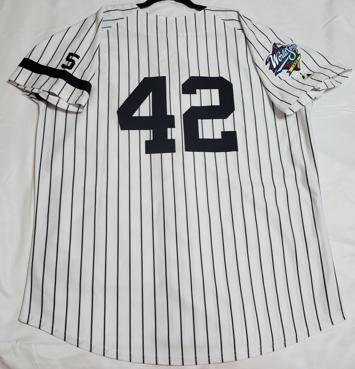 New York Yankees No42 Mariano Rivera White Strip Women's Fashion Stitched MLB Jersey