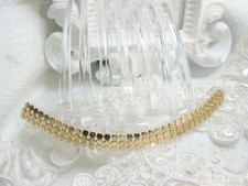Gold Color metal mesh large french hair comb, Wedding or office comb