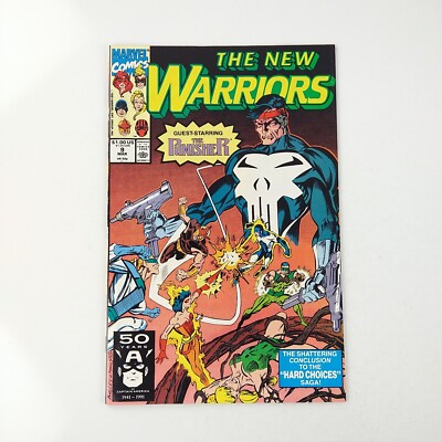 The New Warriors #9 Punisher Cover VF+ (1991 Marvel Comics)