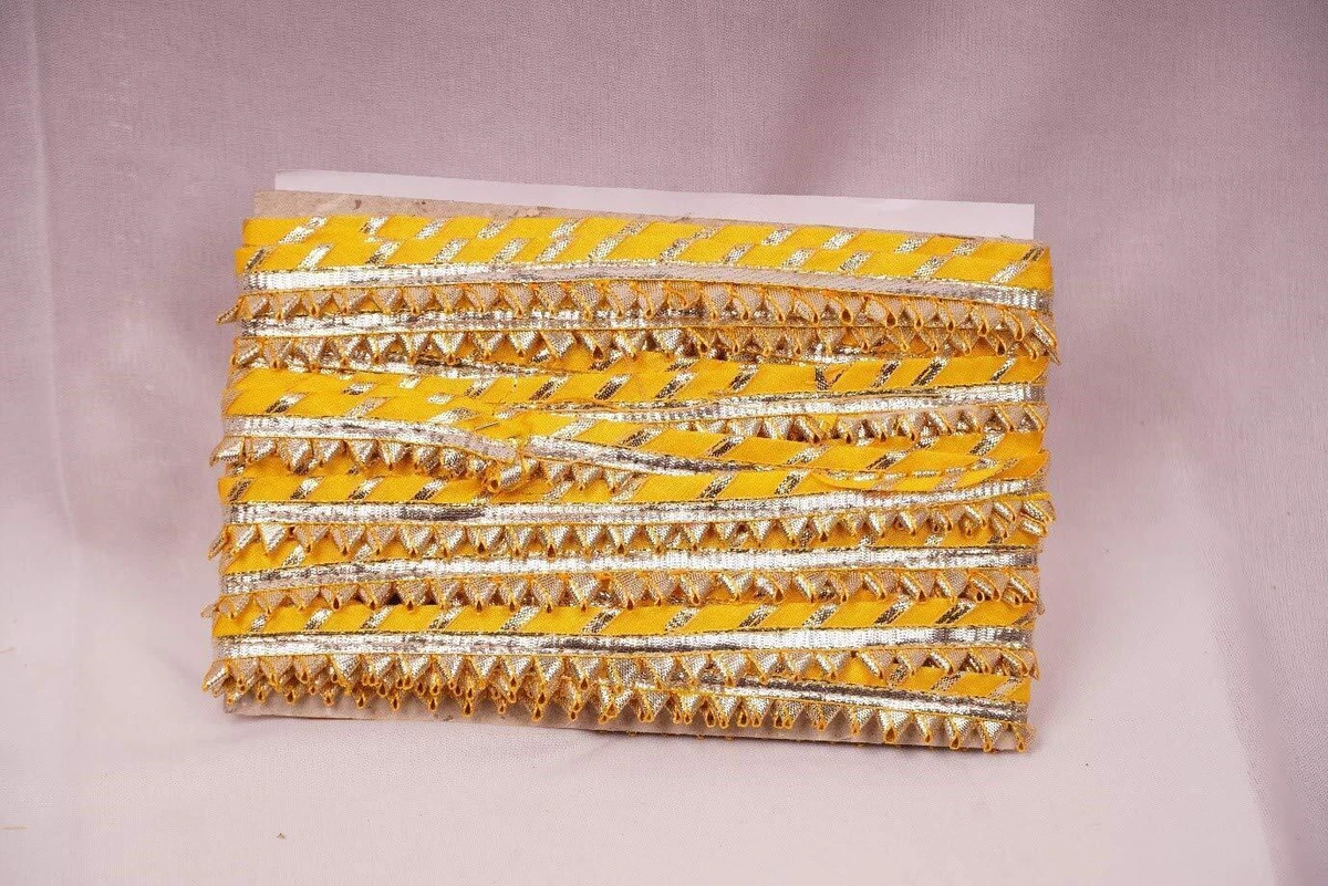 Samosa Gota Patti Trim Lace Border For Designer Saree Suit Borders Dress 9 Yards