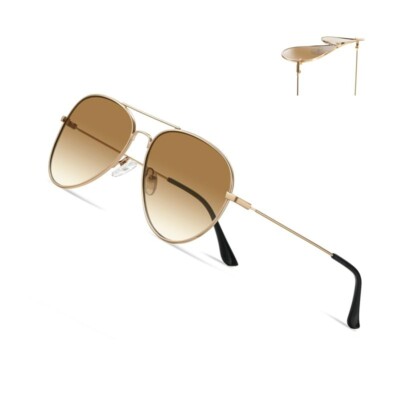 Newfangled Concave Aviator Sunglasses for Women Men, Classic Shape Sun  Glasses U