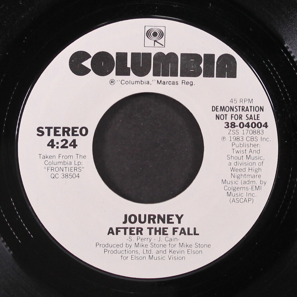JOURNEY after the fall / same COLUMBIA 7" Single 45 RPM eBay
