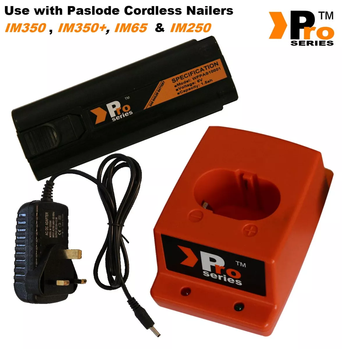 1xPro Series Battery Charger Set for Paslode IM350 Im350