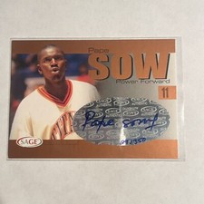 2004-05 Sage Basketball Authentic Bronze /350 Pape Sow #A30 Rookie Auto RC
