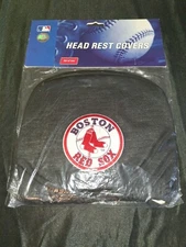 MLB Head Rest Covers Set of 2 Embroidered Team Logo by ProMark Boston Red Sox