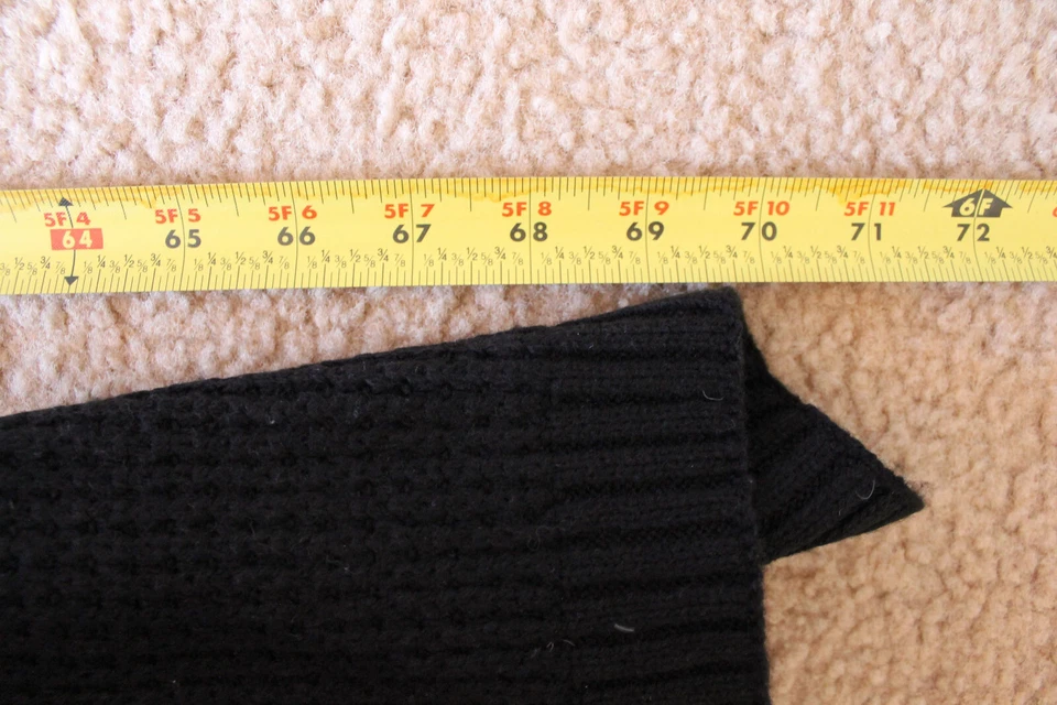 Calvin Klein Men’s Basic Knit Scarf Black Size 70’’x11’’ - Изображение 4 из 4