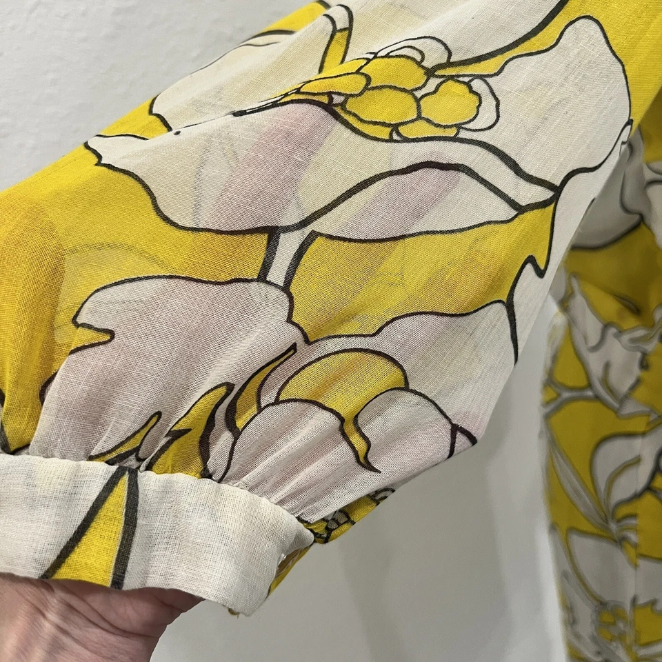 Women’s Vtg 3 Piece Jerrie Lurie Skirt  Set 70’s Yellow Size Medium Groovy Hippy - Image 4 of 4