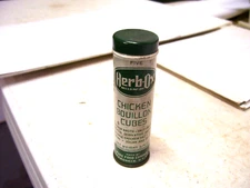 Vintage Herb Ox Chicken Bouillon Cubes Metal Tin Pure Food Company Mamaroneck NY