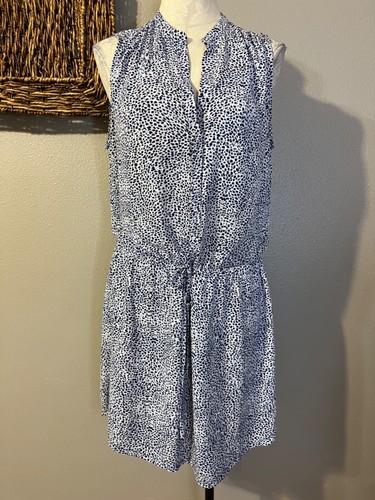 Hilary Radley Blue White Shirt Dress 