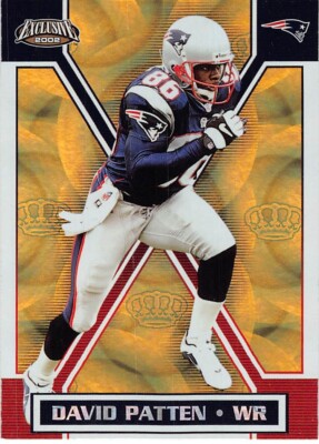 2002 Pacific Exclusive Gold David Patten #102 NM/MT NEW ENGLAND PATRIOTS