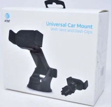 AT&T Universal Car Mount Holder w/ Vent & Dash Clips for iPhones / Androids