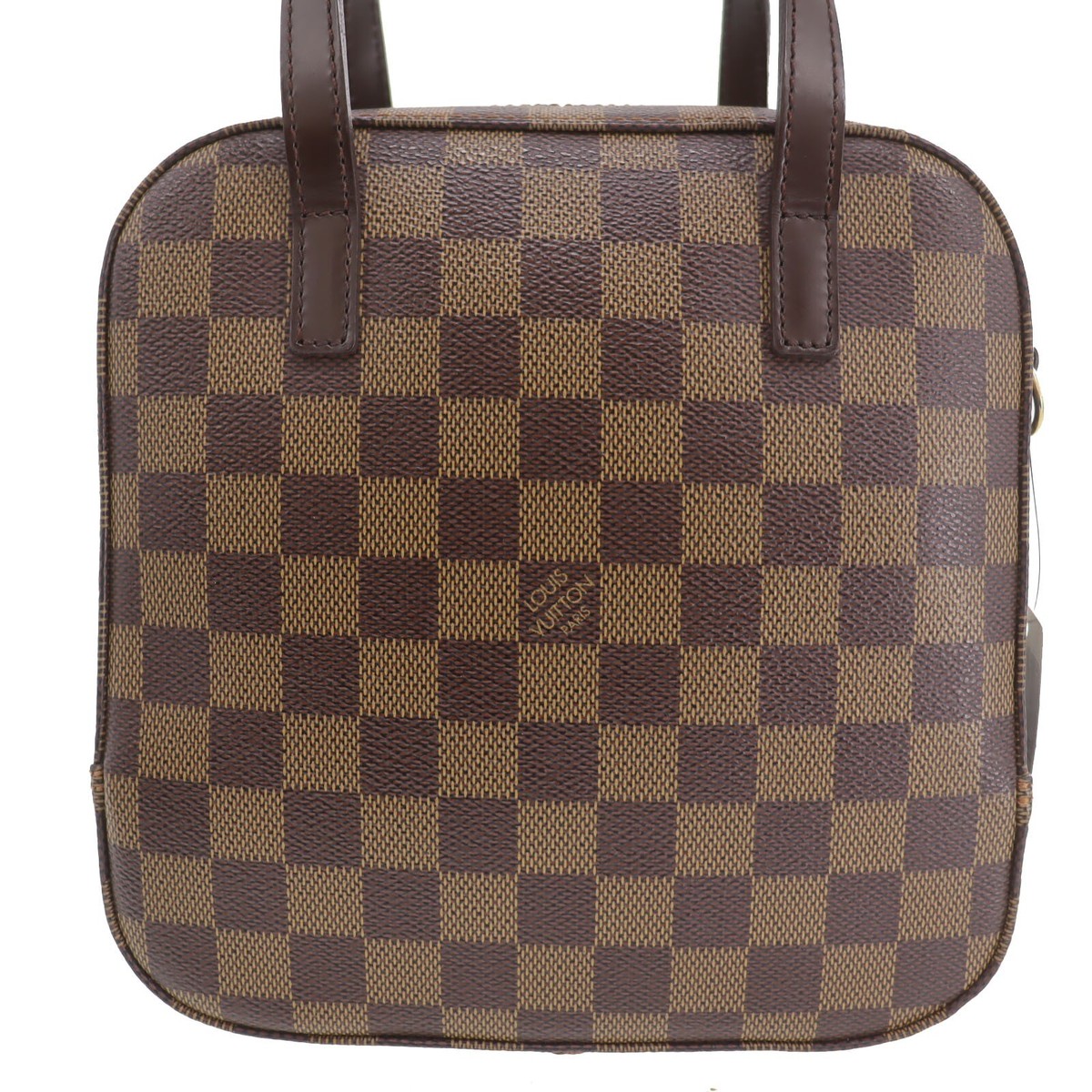 Louis Vuitton Spontini Shoulder Bag Brown Canvas Damier Ebene for