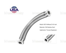 US KF-25 600mm Bellows Hose Stainless Steel Vacuum Fitting Corrugated Pipe Tube