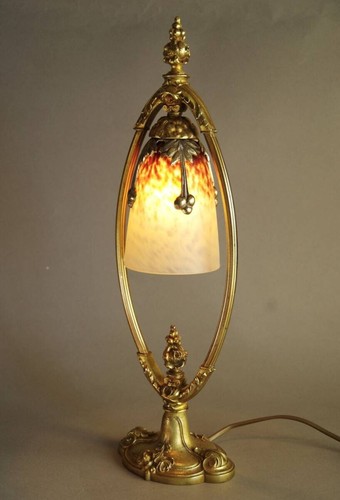 FRANZÖSISCHE ANTIKE Schneider Lampenschirm Charles Ranc Tischlampe Art Deco - Bild 2 von 10