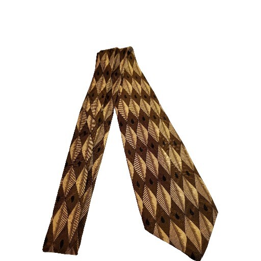 Robert Talbott Studio Necktie Cream Geometric Pat… - image 3