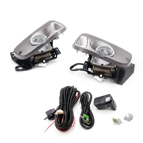 For 92-95 Honda Civic 2/3 Door JDM Clear Bumper Fog Light + Switch Driving Lamps - Picture 12 of 12