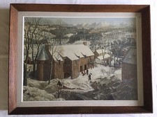 James McIntosh Patrick WINTER IN ANGUS Fine Art Print In Oak Frame SAVILE ROW