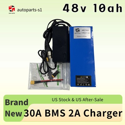 48V 10Ah Lithium Li-ion Batteries EBike Electric Bicycle Motor BMS 1000W Cycling