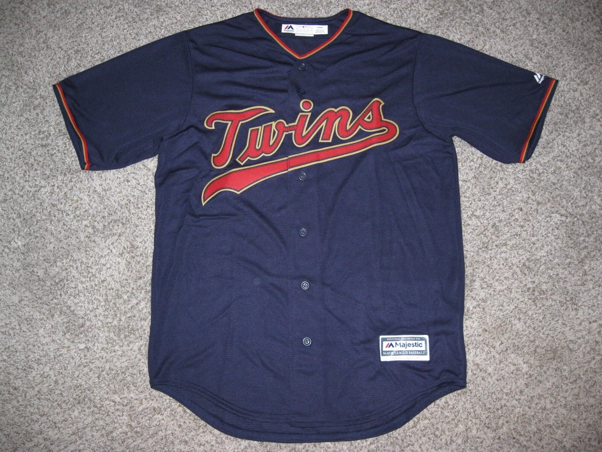 Minnesota Twins Navy Blue Alternate Mens Majestic Cool Base Replica Jersey