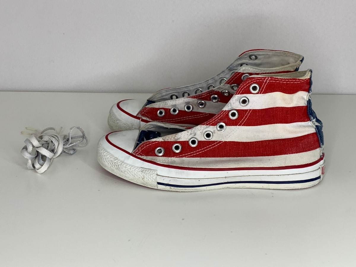90's Converse All Star American Flag Chuck Taylor High USA 90's Converse All Star American Flag Chuck Taylor High USA