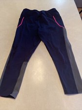 Avia Women  s Capri Leggings Navy Pink Gray Compressive Pockets Large