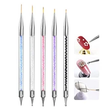 5pcs Thin Nail Art Liner Brushes French Tip Brush Manicure Drill Drawing Nail 