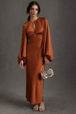 EVENING DRESS SIZE 2 SIGNIFICANT OTHER COPPER DEMI ANTHROPOLOGIE NWT $286