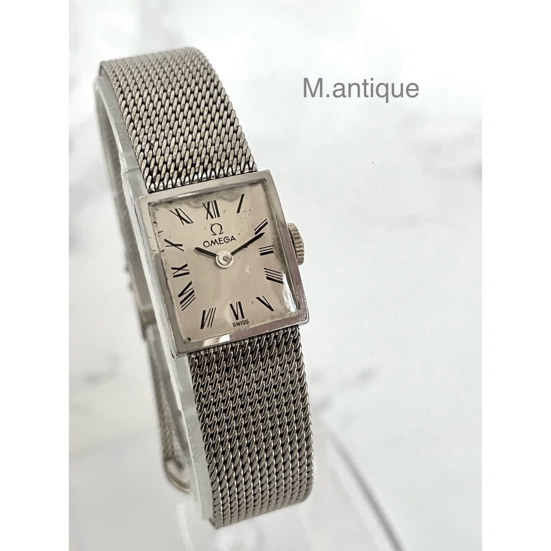 Omega Watch Manual 15mm Women's Silver Dial Swiss Made Rectangle