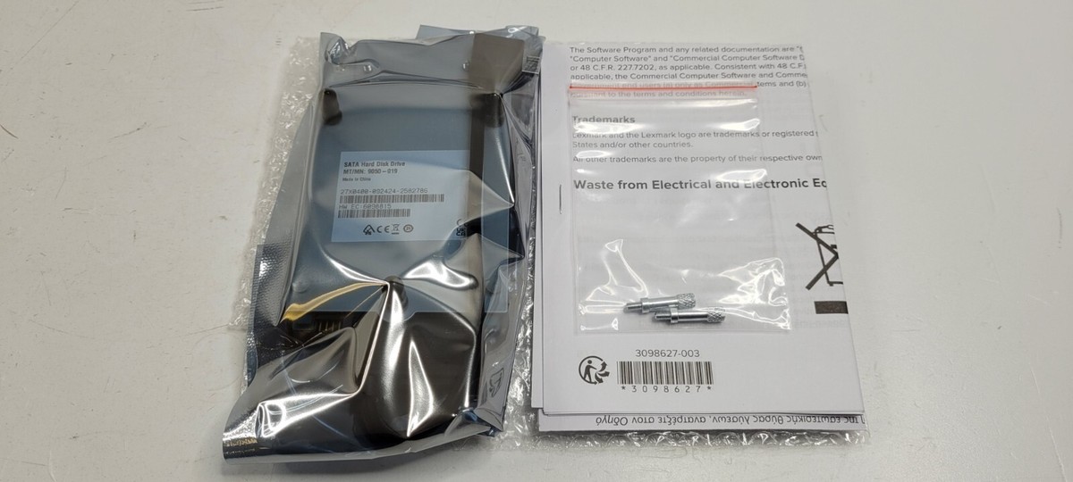 Lexmark 27X0400 SATA Hard Disk Drive 500GB SATA 6Gb/s For Lexmark
