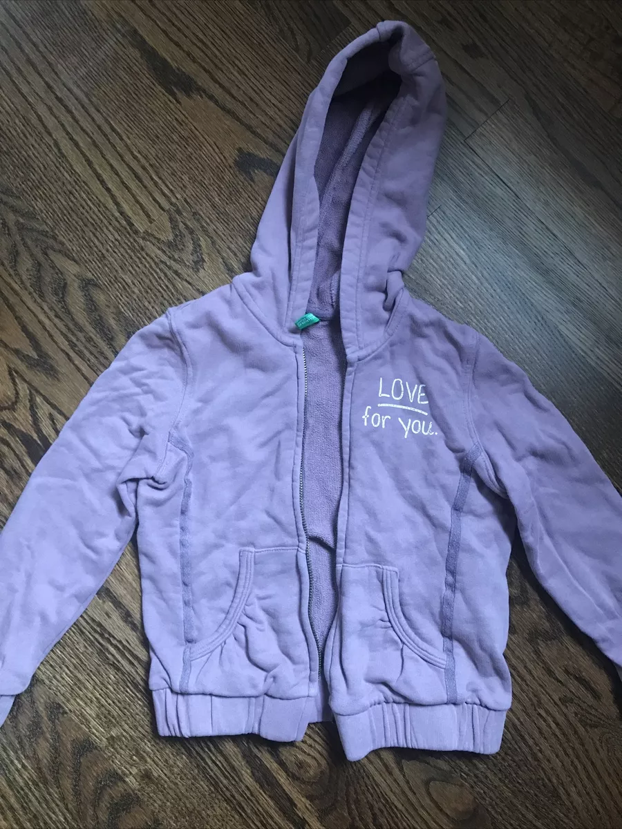 united colors of benetton Lavender Girls Hoodie Size 6
