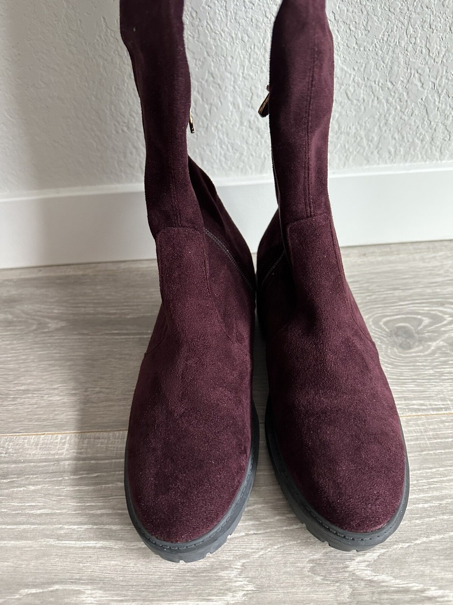 Sailor Moon x GraceGift Burgundy Over-The-Knee Boots - Size