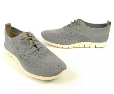 Cole Haan Gray Knit Lace-Up Oxfords Cole Haan - Zero Grand Stitchlite Gray Knit Wingtip Oxford main image 4